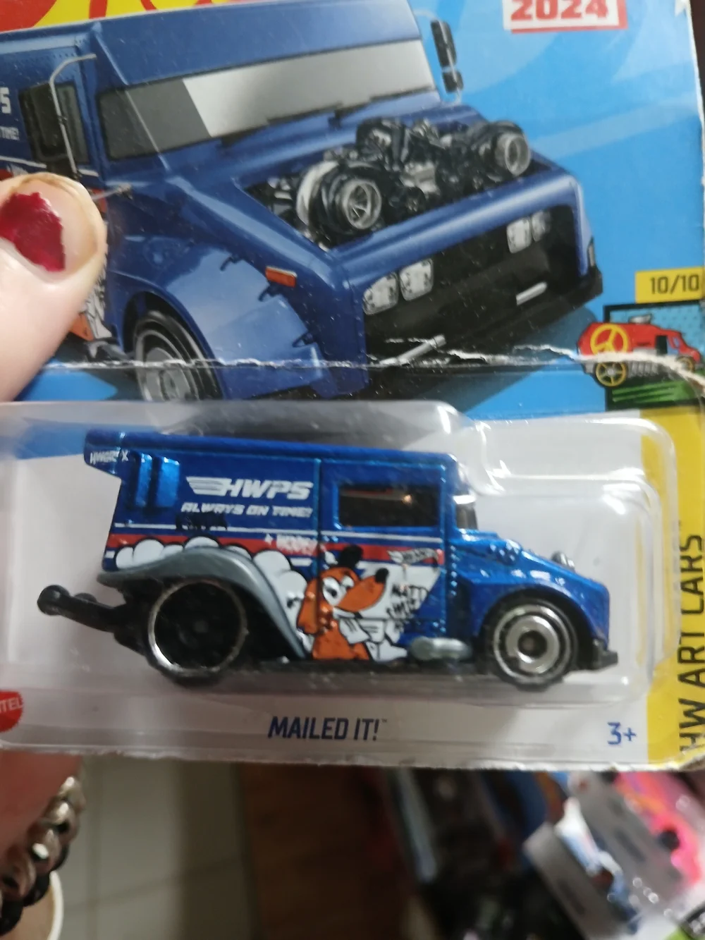 Mailed It! mail truck casting from the 2024 Hot Wheels HW Art Cars series (numbe